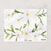 Waterverf Daisy Wedding Invitation Briefkaart (Achterkant)
