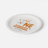 Waterverf Daisy Wild Een 1e verjaardag meisje Papieren Bordje (Gekanteld)