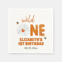 Waterverf Daisy Wild Een 1e verjaardag meisje