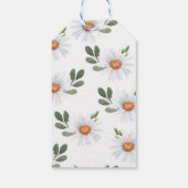 Waterverf Daisy Wild One Girl's eerste verjaardag Cadeaulabel (Achterkant)