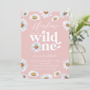 Waterverf Daisy Wild One Girl's eerste verjaardag Kaart