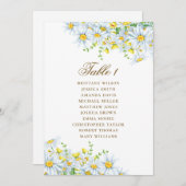 Waterverf daisy zitkaart. Bloemenbruiloft Kaart (Voorkant / Achterkant)