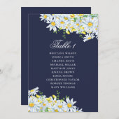 Waterverf daisy zitkaart. Marine blauwe bruiloft Kaart (Voorkant / Achterkant)