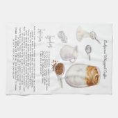 Waterverf Dalgona Coffee Recipe Tea Towels Theedoek (Horizontaal)