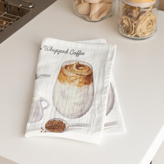 Waterverf Dalgona Koffie Recept Theedoeken