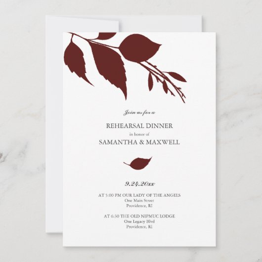 Waterverf - Dall Wedding Rehearsal Kaart (Voorkant)