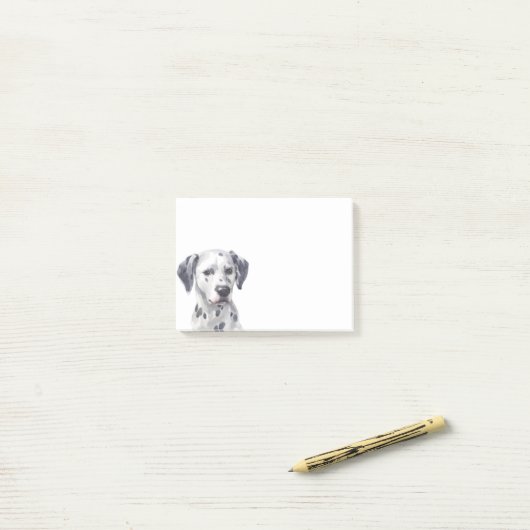 Waterverf Dalmatian Dog Pet Post-it® Notes (Op bureau)