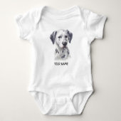 Waterverf Dalmatian Dog Pet Romper (Voorkant)