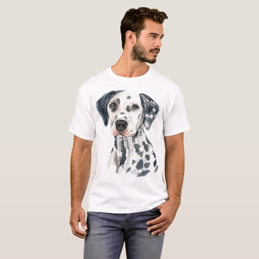Waterverf Dalmatiër T-shirt (Voorkant volledig)