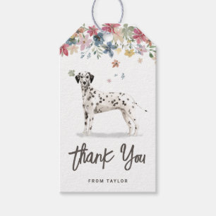 Waterverf Dalmatische Hond Verjaardagsfeest Bedank Cadeaulabel