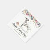 Waterverf Dalmatische Hond Verjaardagsfeest Bedank Servet (Hoek)