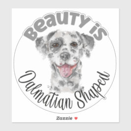 Waterverf Dalmatische hondenportret Sticker