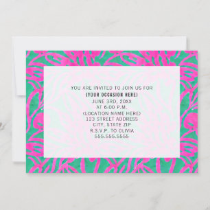 Waterverf Damask Blue All Purpose Generic Party Kaart