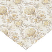 Waterverf Damask Print Table Runner Classic Ivoor Lange Tafelloper (Hoek)