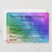 Waterverf Dance Birthday Party (Achterkant)