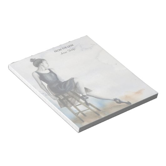 Waterverf Dancer Notitieblok Personaliseer Balleri (Schuin)