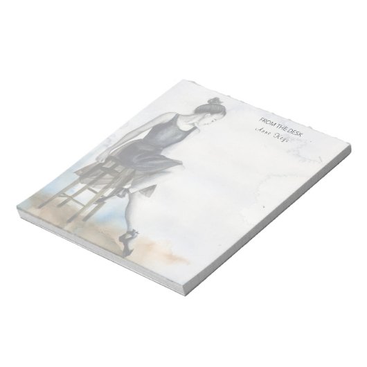 Waterverf Dancer Notitieblok Personaliseer Balleri (Linkerzijde)