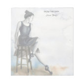 Waterverf Dancer Notitieblok Personaliseer Balleri (Voorkant)