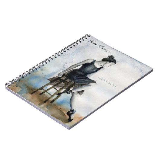 Waterverf Dancer Notitieboek Personaliseer ballet (Linkerzijde)