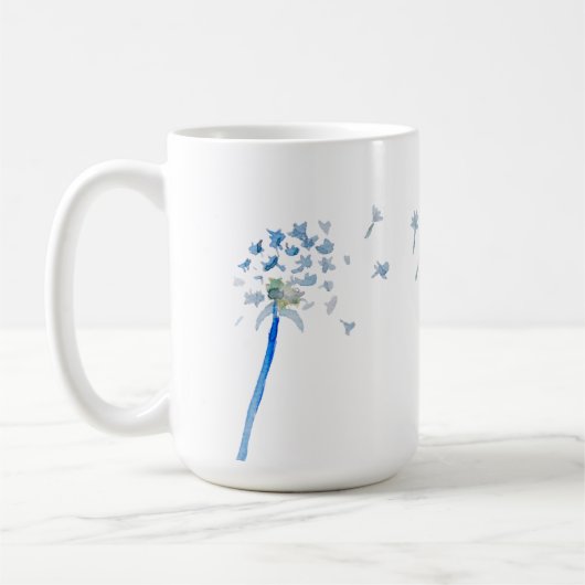 Waterverf Dandelion Koffiemok (Links)