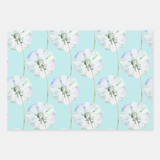 Waterverf Dandelion — Papieren pakbladen Inpakpapier Vel (Voorkant)