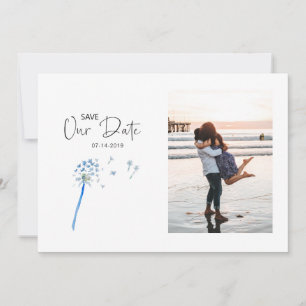 Waterverf Dandelion Save the Date Photo Card