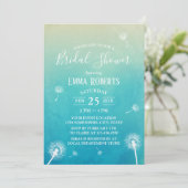 Waterverf Dandelion Spring Wedding Vrijgezellenfee Kaart (Staand voorkant)