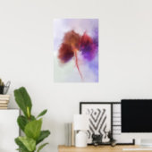 Waterverf Dandelion Tree Hybrid Painting Poster (Thuiskantoor)