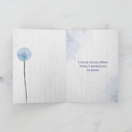 Waterverf Dandelions denken aan u Kaart (Binnen)