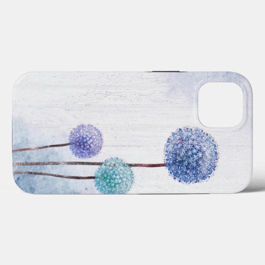 Waterverf Dandelions op hout Case-Mate iPhone Case (Achterkant (horizontaal))