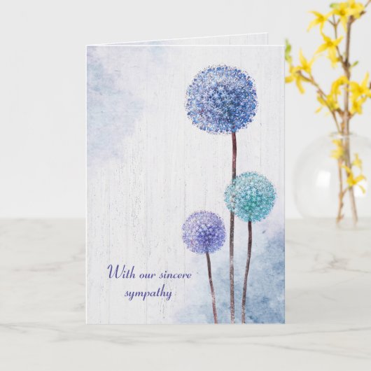 Waterverf Dandelions Sympathie Kaart (Gele Bloem)