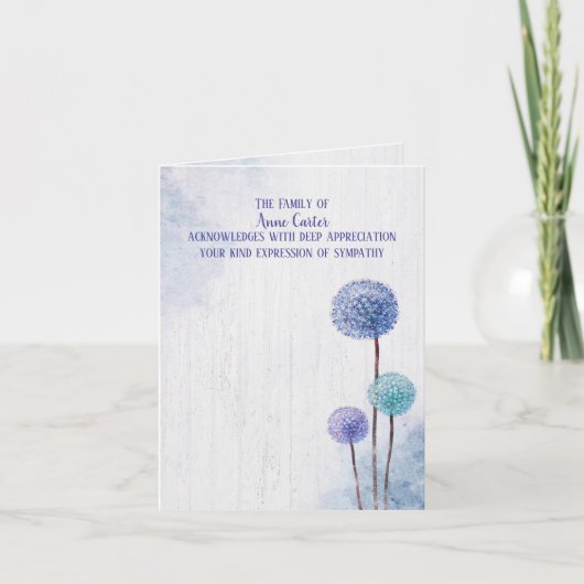 Waterverf Dandelions Sympathie Kaart (Voorkant)