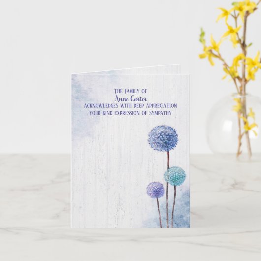 Waterverf Dandelions Sympathie Kaart (Gele Bloem)