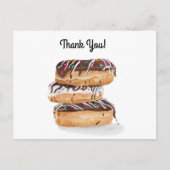 Waterverf Dank jullie donuts Briefkaart (Voorkant)