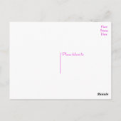 Waterverf Dank u Blauw, Paarse & Turquoise Briefkaart (Achterkant)