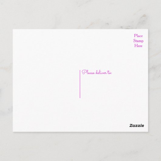 Waterverf Dank u Blauw, Paarse & Turquoise Briefkaart (Achterkant)