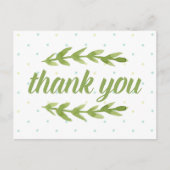 Waterverf Dank u Briefkaart (Voorkant)