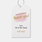 Waterverf Dank u Cadeau Labels Cadeaulabel (Voorkant)