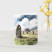 Waterverf Dank u - Castlerigg Stone Circle Kaart (Gele Bloem)