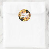 Waterverf Dank u het Schilderen van het Sinaasappe Ronde Sticker (Tas)