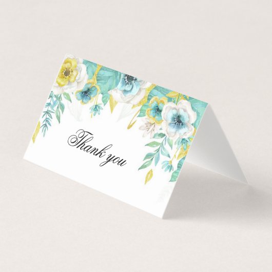 Waterverf Dank u kaart (Voorkant)