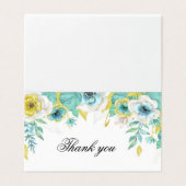 Waterverf Dank u kaart (Buitenkant ongevouwen)