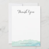 Waterverf Dank u Kaarten Nota Notitiekaartje (Voorkant)