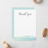 Waterverf Dank u Kaarten Nota Notitiekaartje (Voorkant / Achterkant in situ)