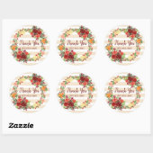 Waterverf dank u Vrijgezellenfeest bruiloft krans Ronde Sticker (Vel)