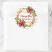 Waterverf dank u Vrijgezellenfeest bruiloft krans Ronde Sticker (Tas)