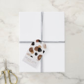 Waterverf | Dank u wel | Loopspatafdruk Cadeaulabel (Met Touw)