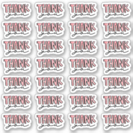 Waterverf Dank u wel tickers Sticker