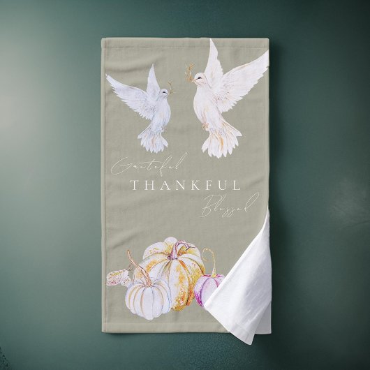 Waterverf dankbare dankbare gezegende Thanksgiving Handdoek