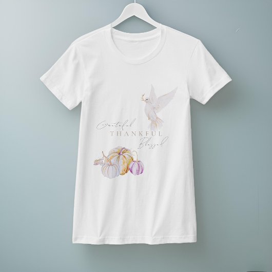 Waterverf dankbare dankbare gezegende Thanksgiving T-shirt